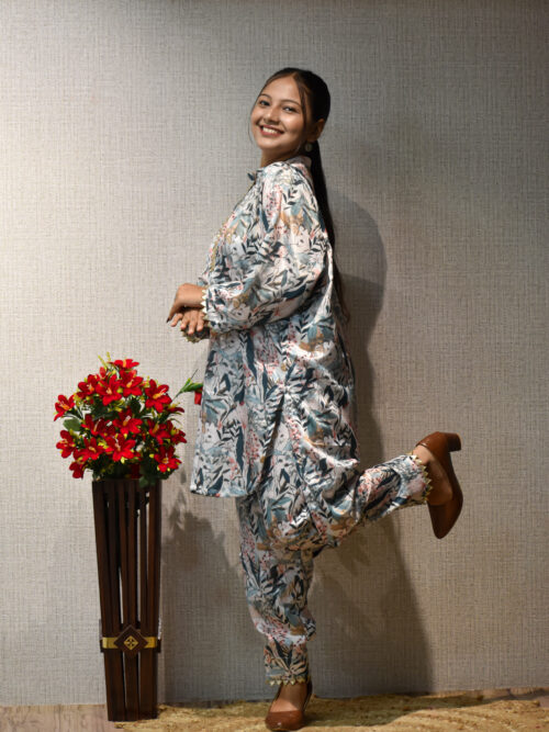 Printed Up and Down kurti Coord set